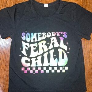 Black Graphic Kids T-Shirt